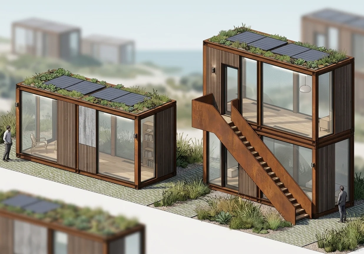 Preliminary visualization of transportable modular housing