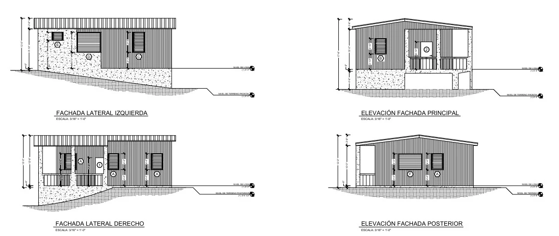 Housing renovation elevations for Puerto Rico tender support